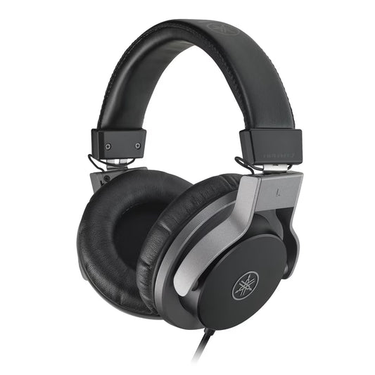 Yamaha HPH-MT7 Black and silver headphones on a white background