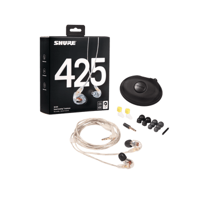Shure SE425-CL-EFS Professional Sound Isolating Earphones - Clear