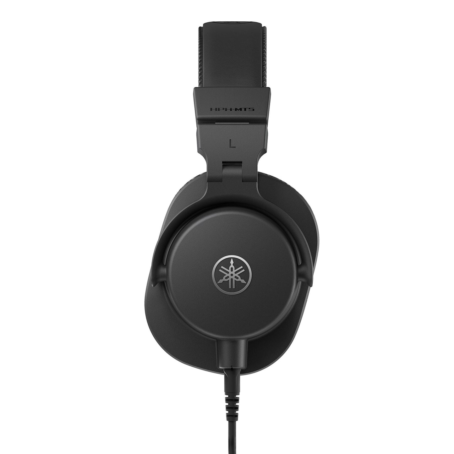 Yamaha HPH-MT5 Black headphones with a visible brand logo on a white background