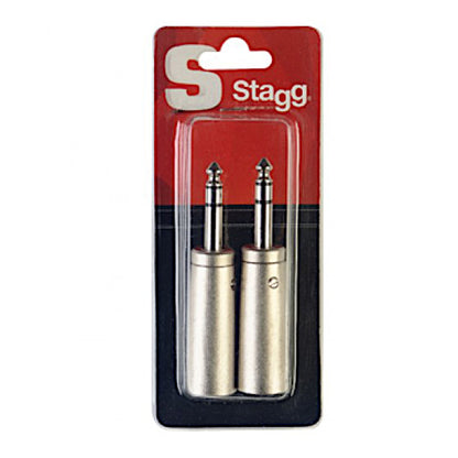 Stagg AC-XMPMSH Stereo Jack Male to XLR Male Adaptor - 2 Pack