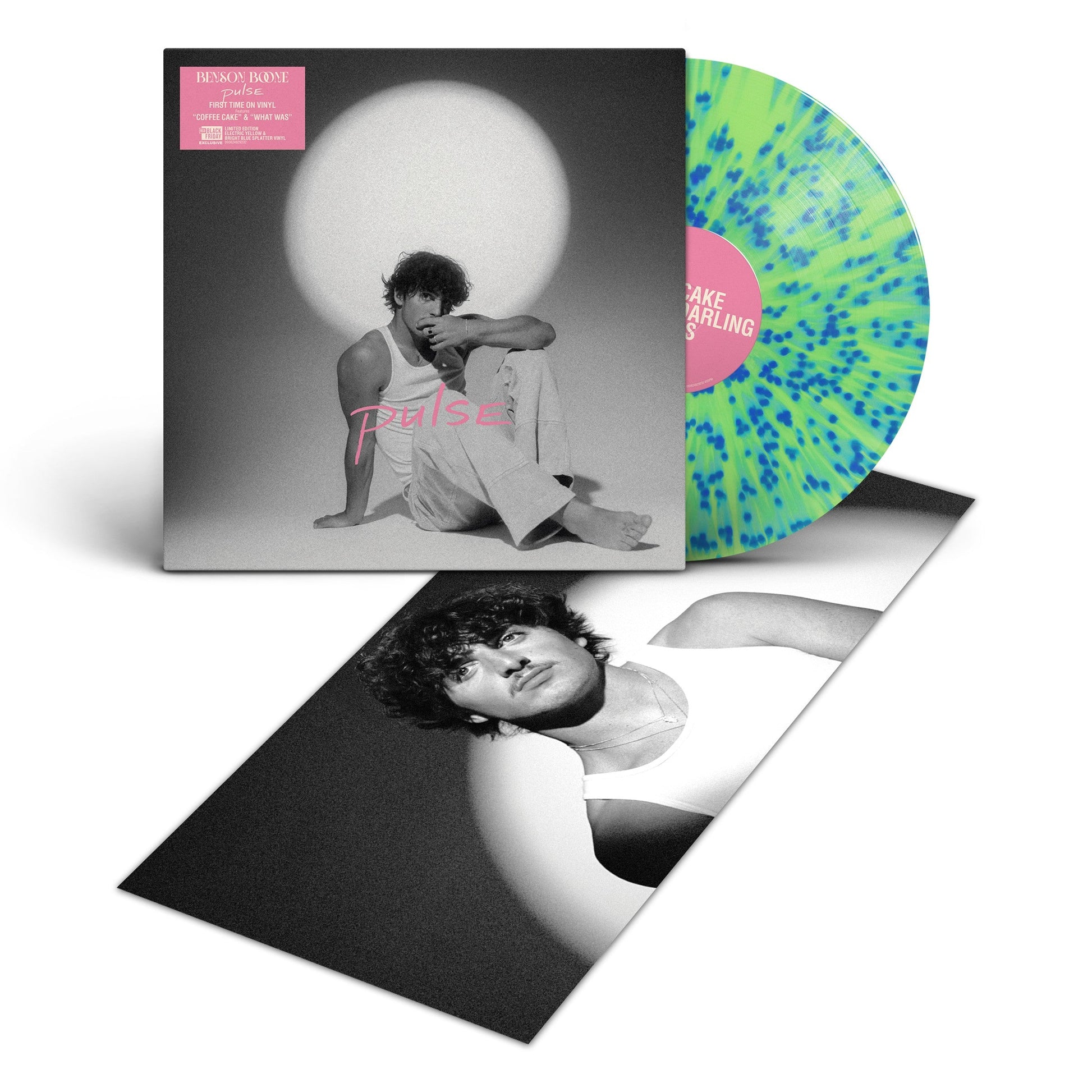 Benson Boone - Pulse Vinyl record with colourful sleeve and cover featuring a person.