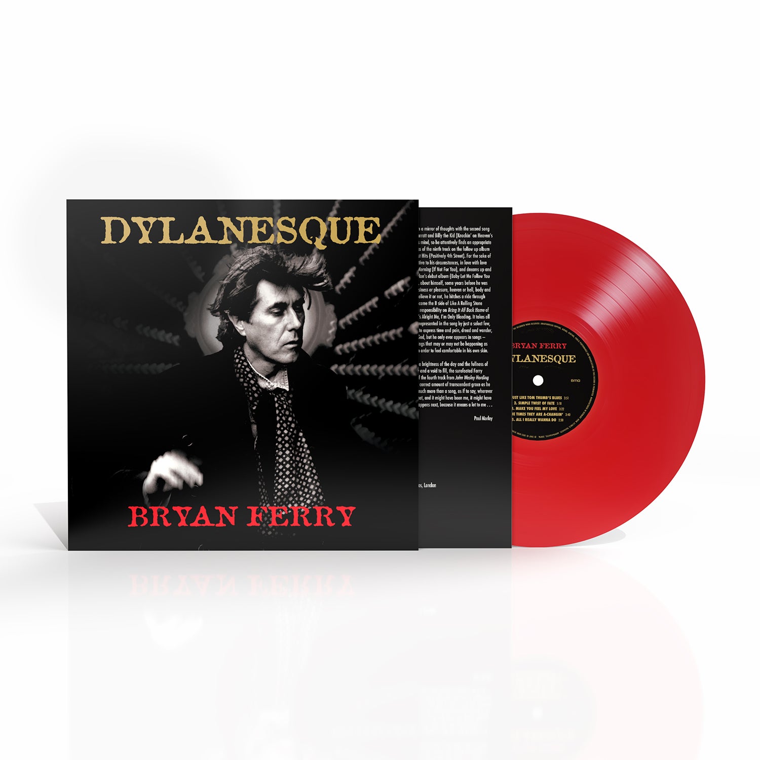 Bryan Ferry - Dylanesque Vinyl record and cover for 'Dylanesque' by Bryan Ferry on a white background