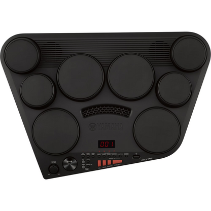 Yamaha DD-75 Black electronic drum pad with digital display on a white background