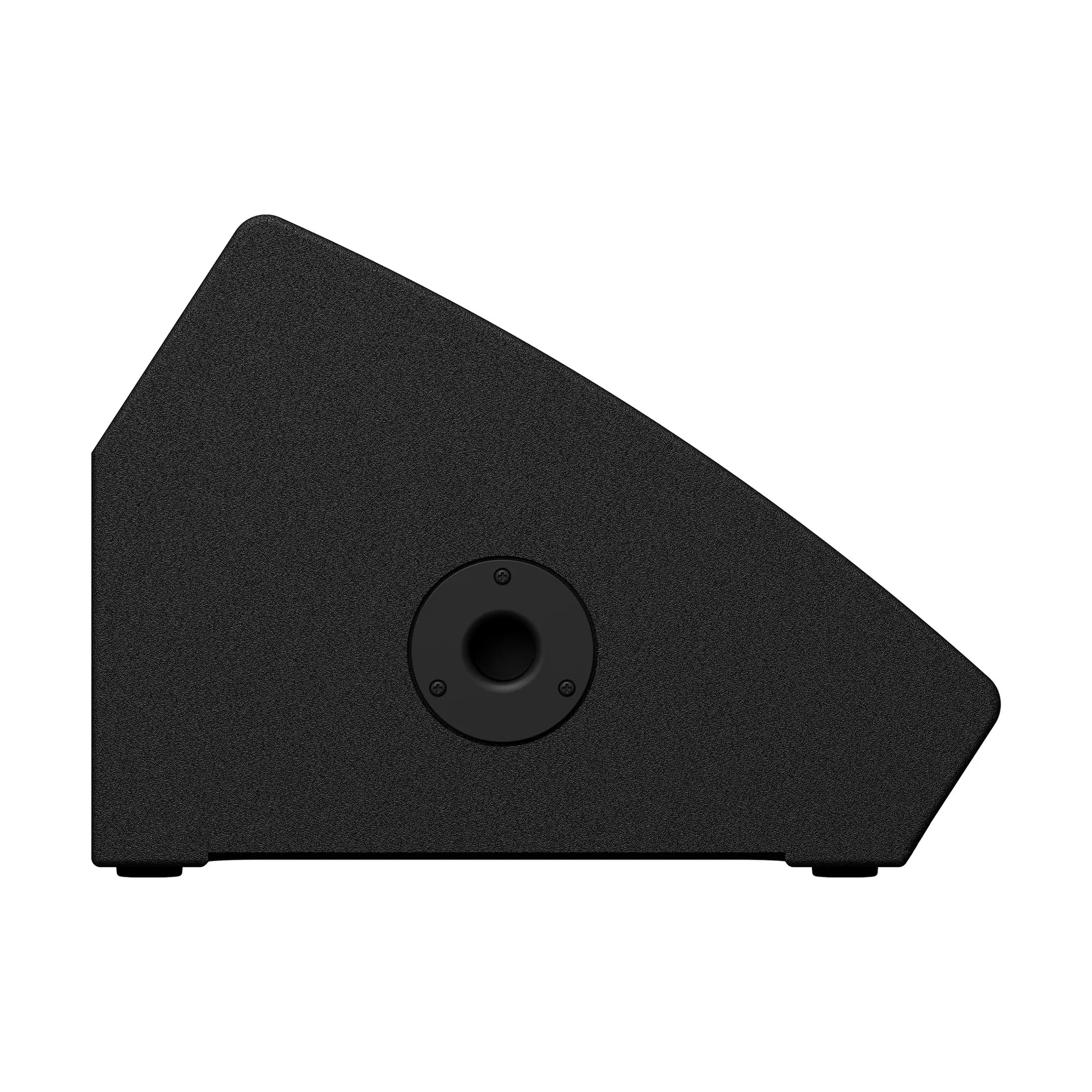Yamaha DHR12M Black wedge-shaped speaker on a white background