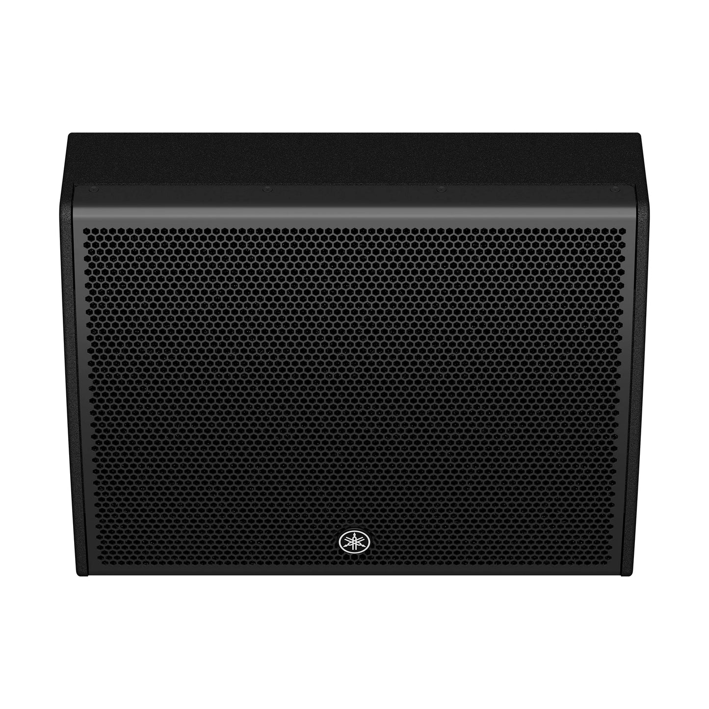Yamaha DHR12M Black speaker with a brand logo on a white background
