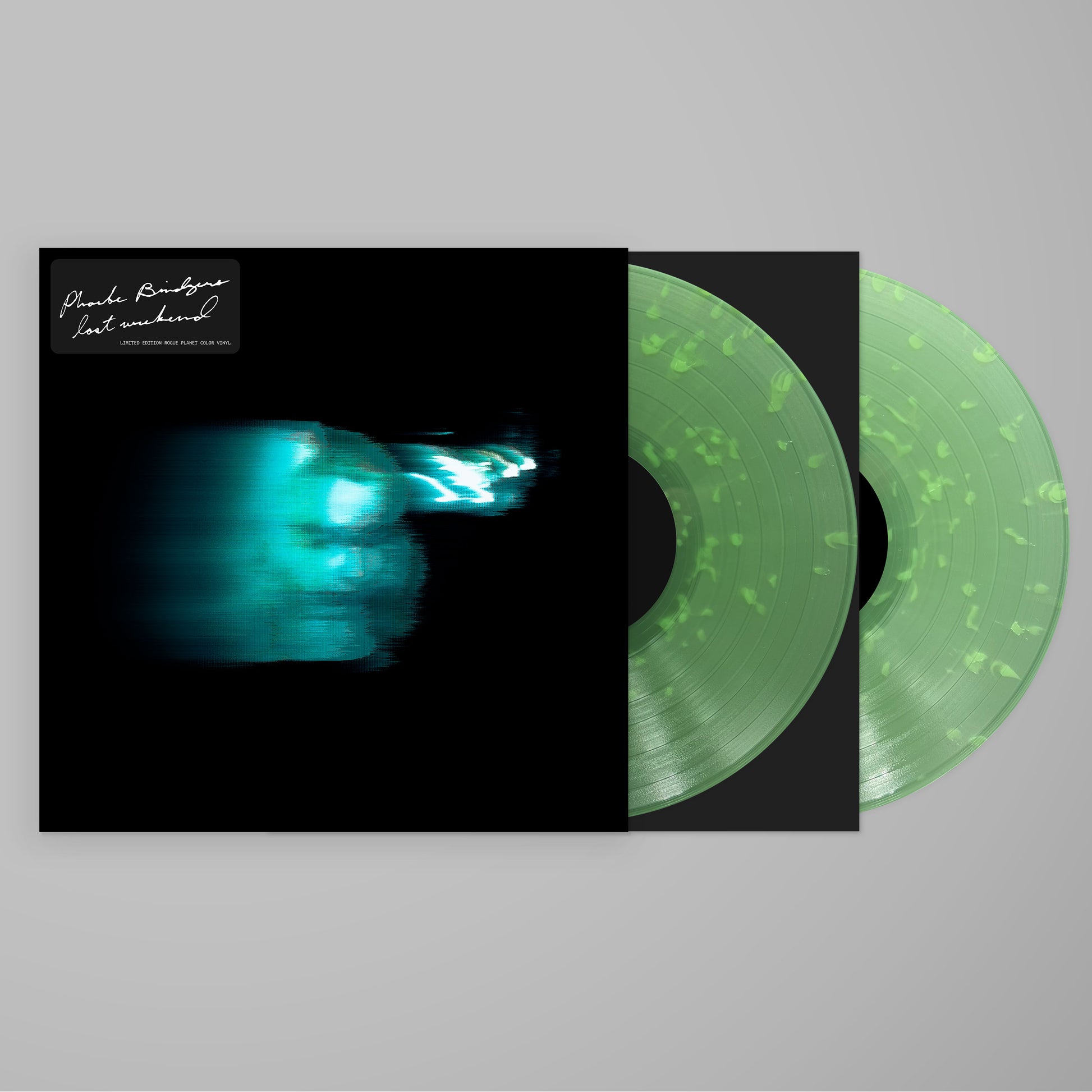 Phoebe Bridgers - Lost Weekend (Rogue Planet) Vinyl Vinyl record with green marbled design and black cover featuring a blurred image.