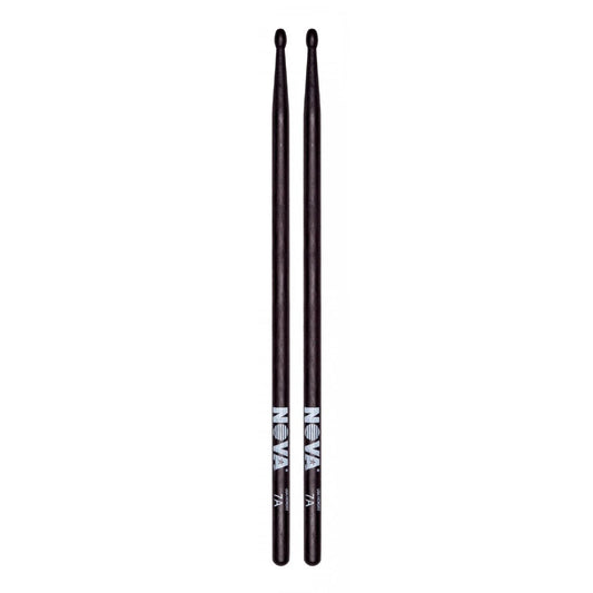 Vic Firth Nova Wood Tip 7A Drumsticks - Black