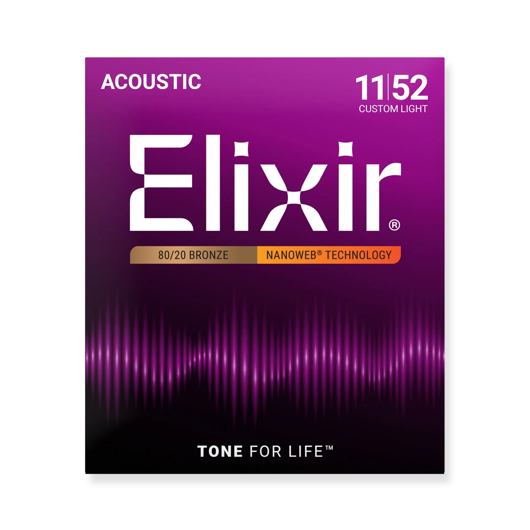 Elixir 11027 acoustic strings purple packet