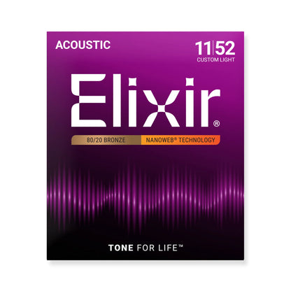 Elixir 11027 acoustic strings purple packet