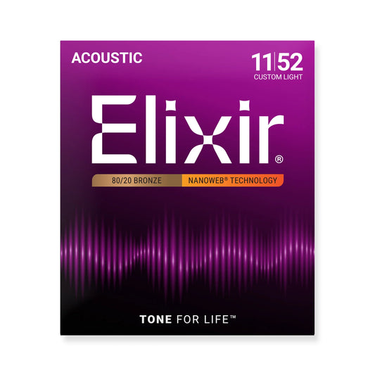 Elixir 11027 acoustic strings purple packet