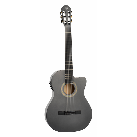 Tanglewood EMETLCE Enredo Madera Elegante Thinline Electro Classical - Metallic Grey Satin