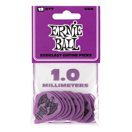 Ernie Ball Everlast Picks Purple - 1.00mm (12 Pack) Pack