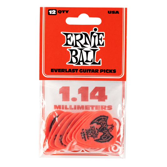 Ernie Ball Everlast Picks Red - 1.14mm (12 Pack) Pack