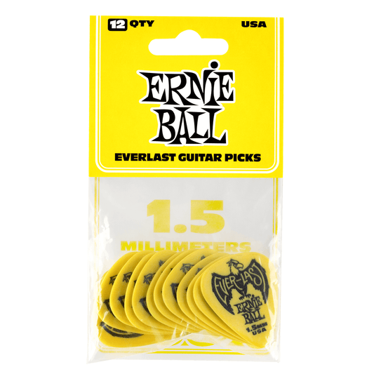 Ernie Ball Everlast Picks Yellow - 1.50mm (12 Pack)