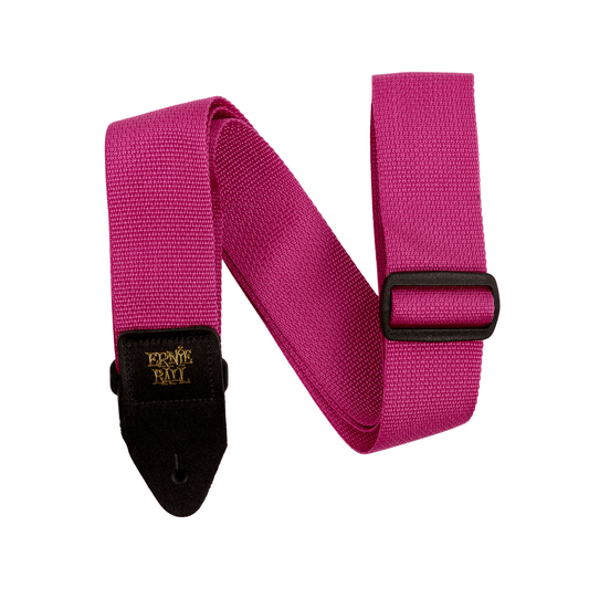 Ernie Ball Polypro Strap - Raspberry & Black