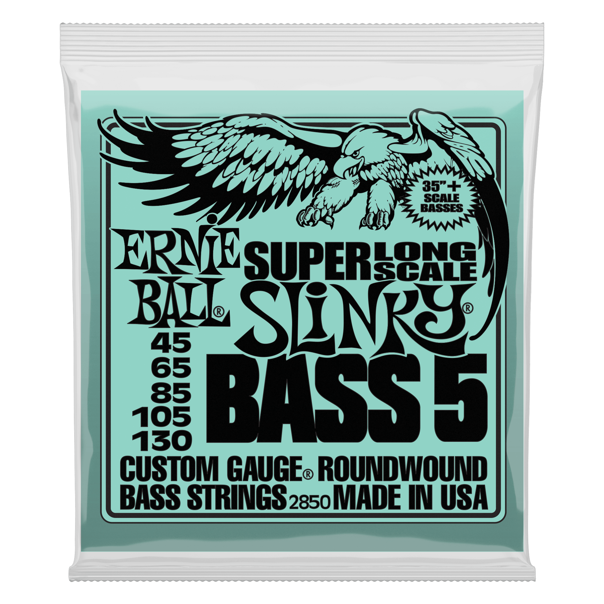 Ernie Ball Super Long Scale 5-String Bass Strings - 45-130