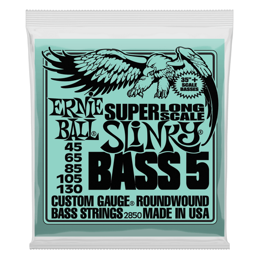 Ernie Ball Super Long Scale 5-String Bass Strings - 45-130