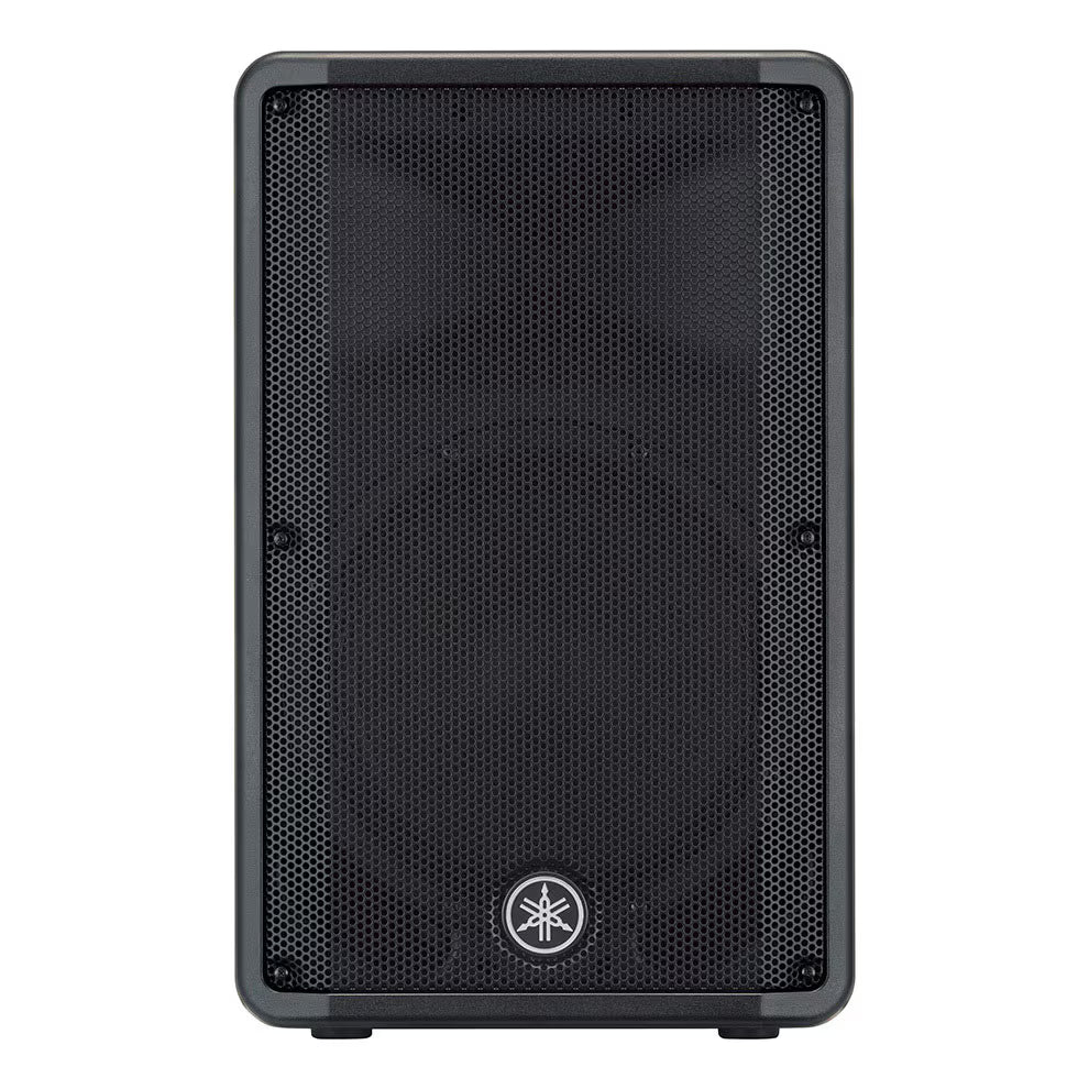 Yamaha DBR12 Black speaker with a brand logo on a white background