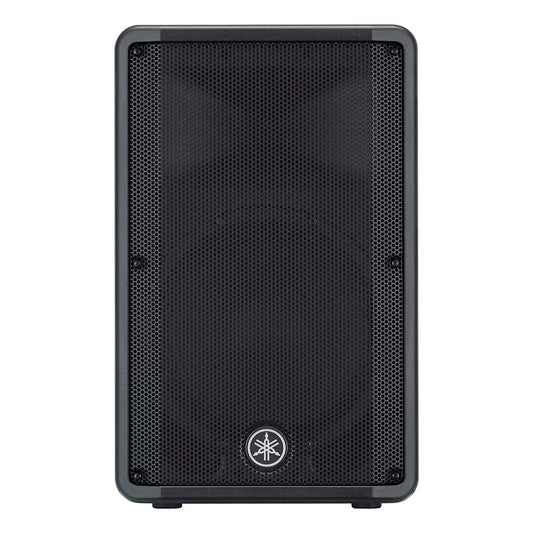Yamaha DBR12 Black speaker with a brand logo on a white background