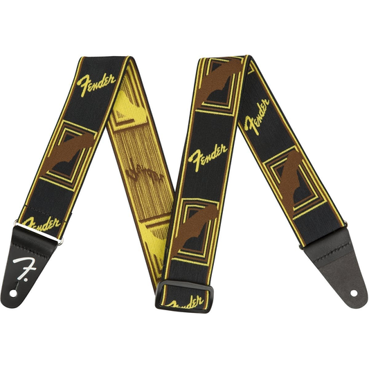 Fender 2" Mono Strap - Black / Yellow / Brown