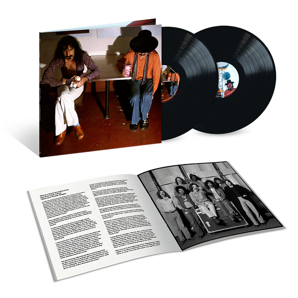 Frank Zappa Vinyl record set with cover featuring two people and a group photo, on a white background.
