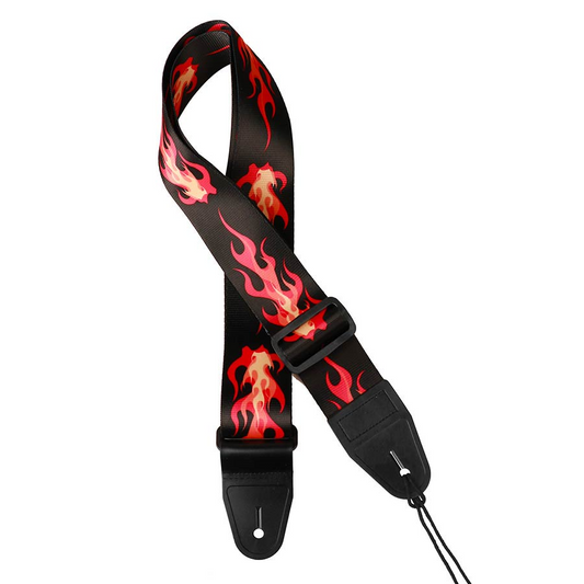Gaucho GST-160-RF Icon Series Guitar Strap - Rockabilly Flame