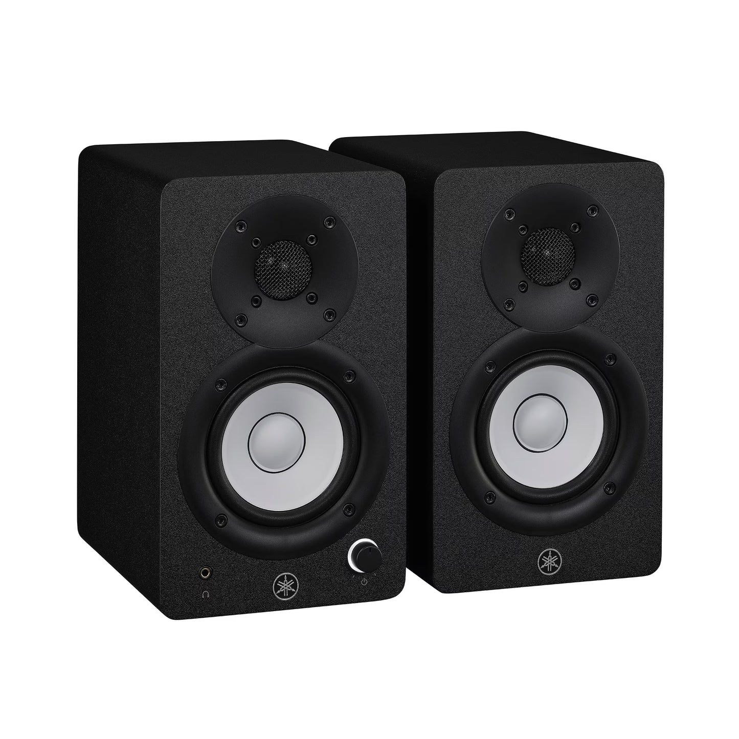 Yamaha HS3 Pair of black speakers on a white background