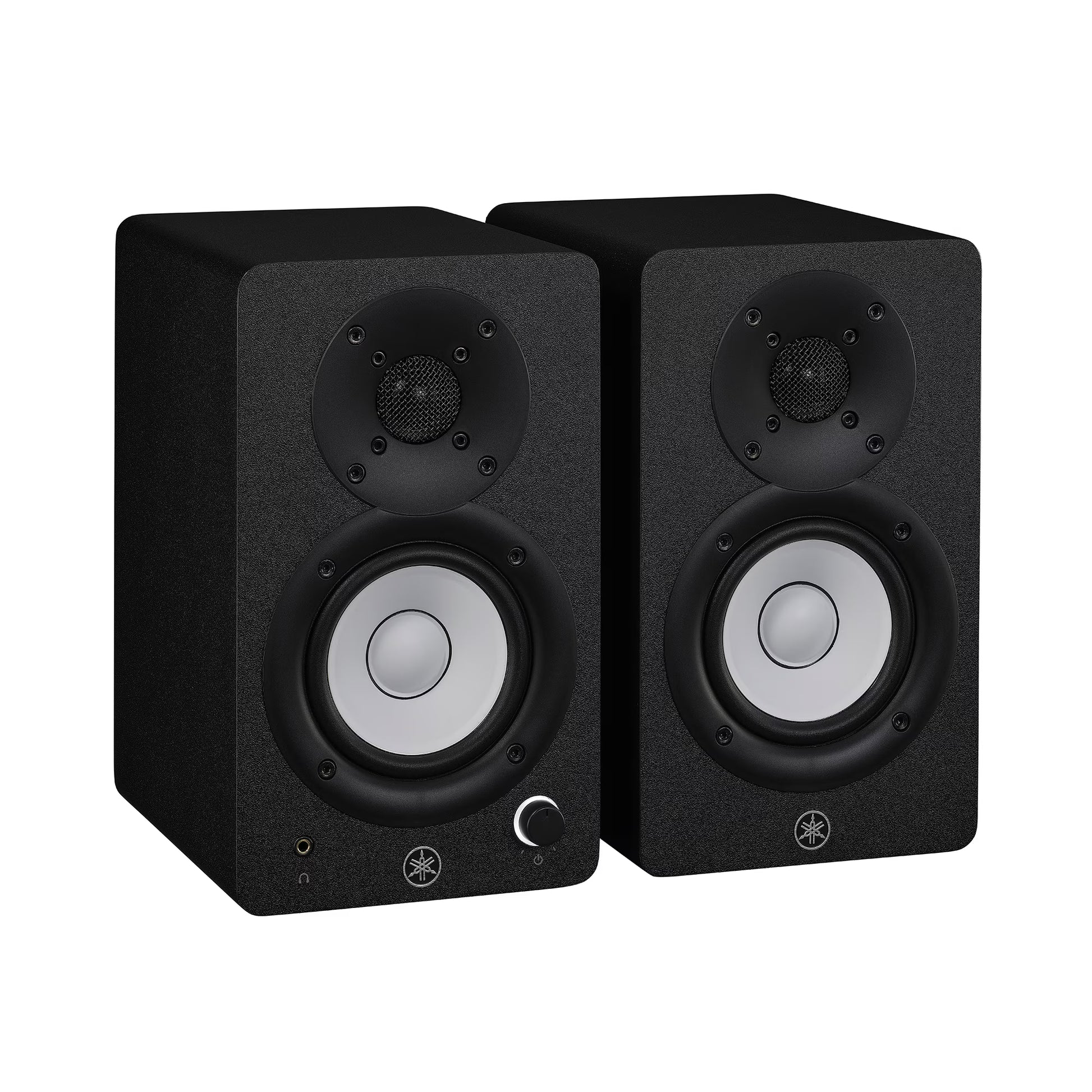 Yamaha HS3 Pair of black speakers on a white background