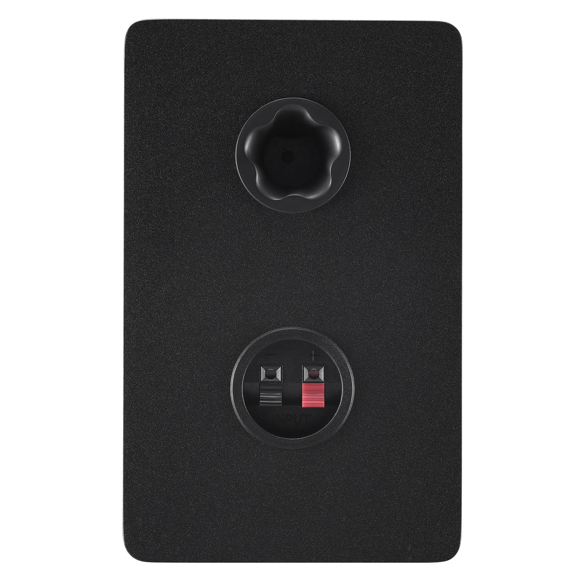 Yamaha HS4 Black wall plate with two sockets on a white background