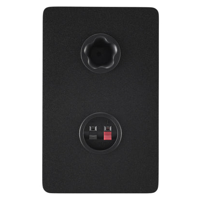 Yamaha HS4 Black wall plate with two sockets on a white background