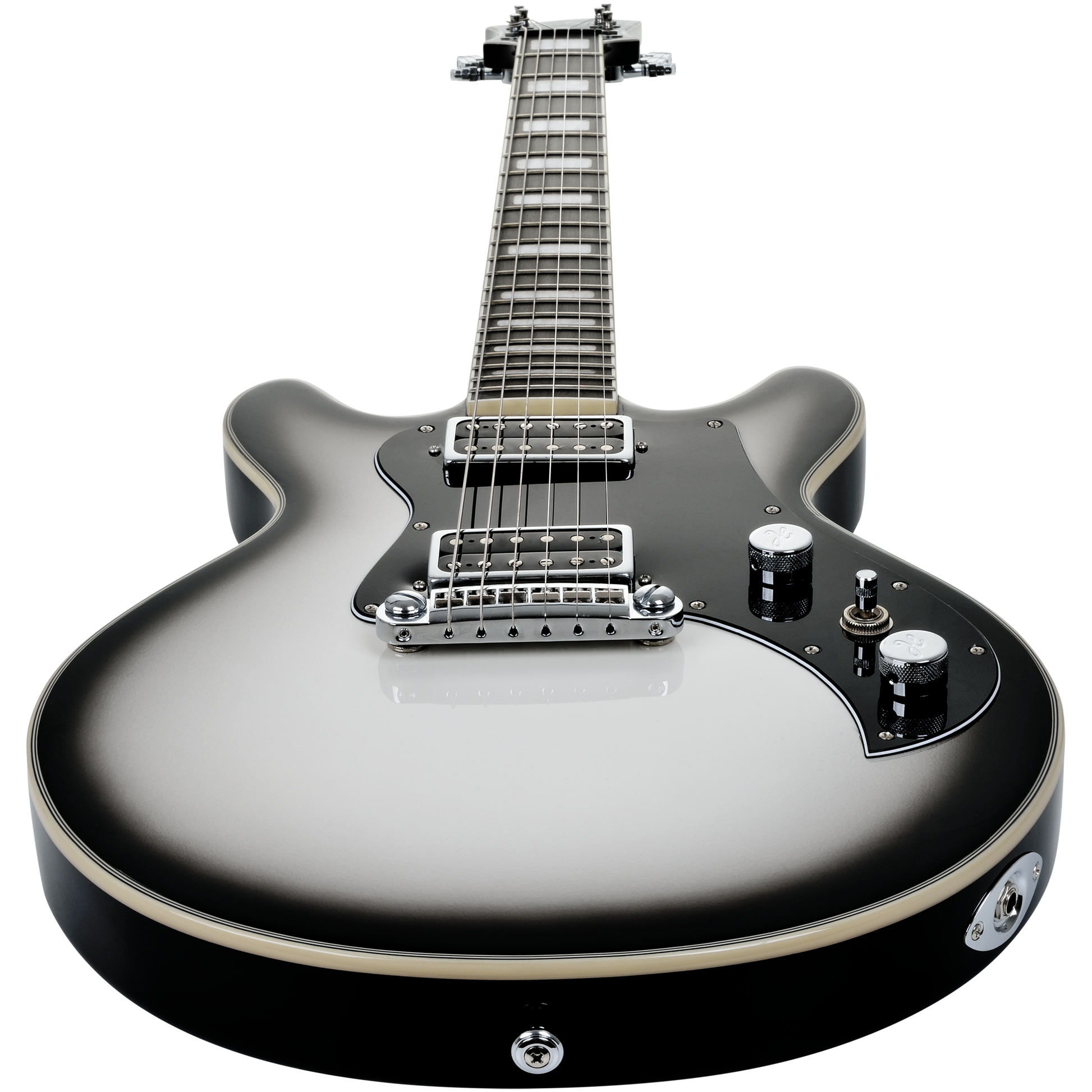 Hagstrom Megin Electric Guitar - Grey Burst Angled