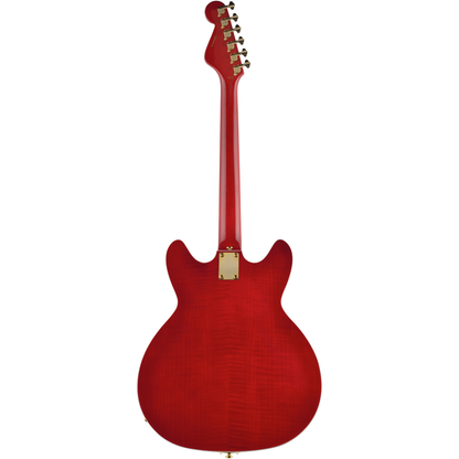 Hagstrom Viking Electric Guitar - Wild Cherry Transparent Back