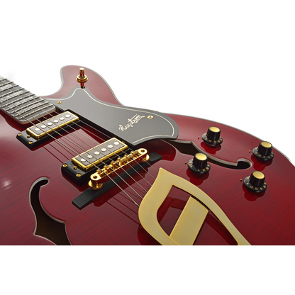 Hagstrom Viking Electric Guitar - Wild Cherry Transparent CLOSE 1