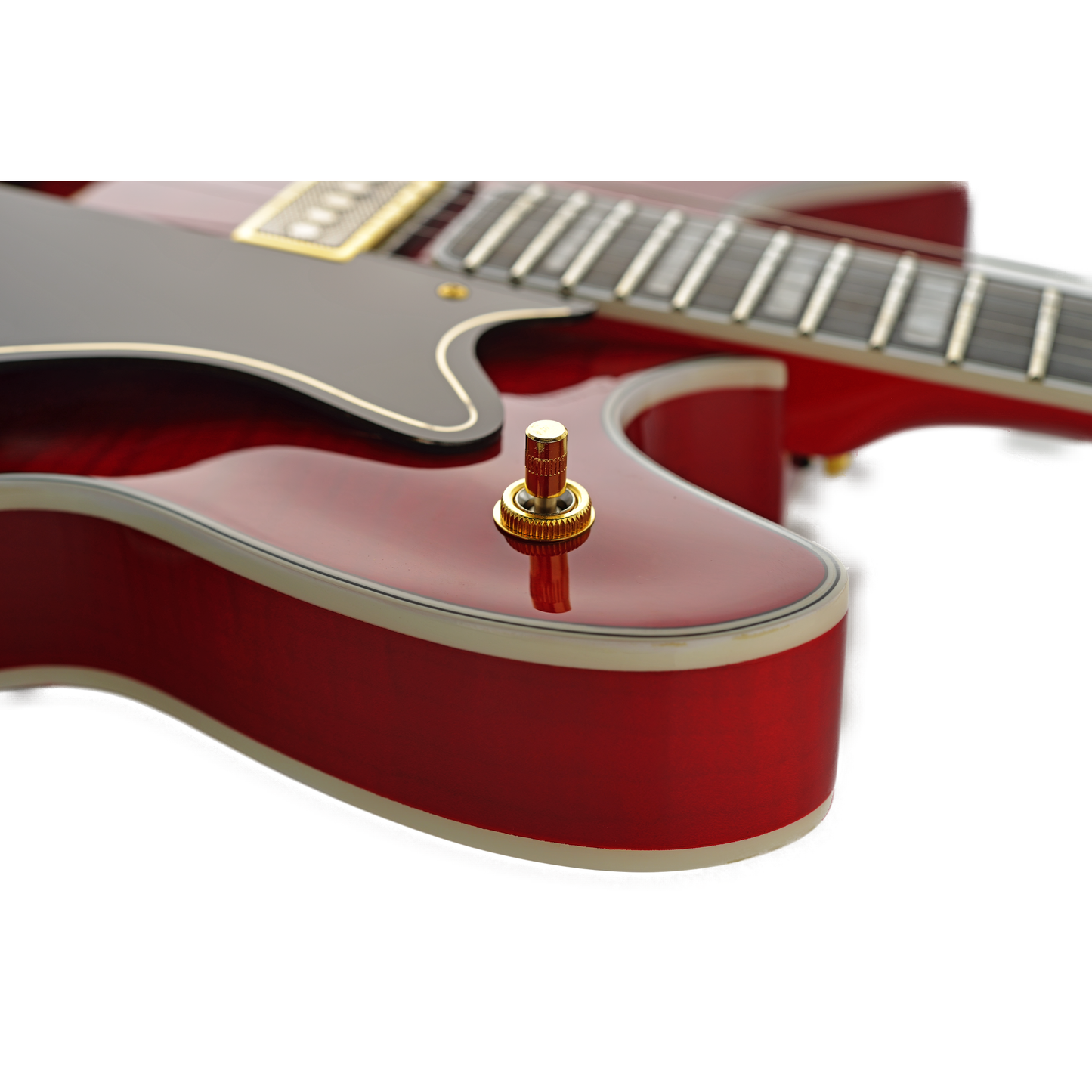 Hagstrom Viking Electric Guitar - Wild Cherry Transparent CLOSE 2