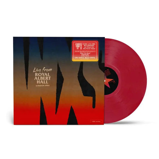 INXS - Live from Royal Albert Hall Red vinyl record with a matching cover featuring 'Live from Royal Albert Hall' text.