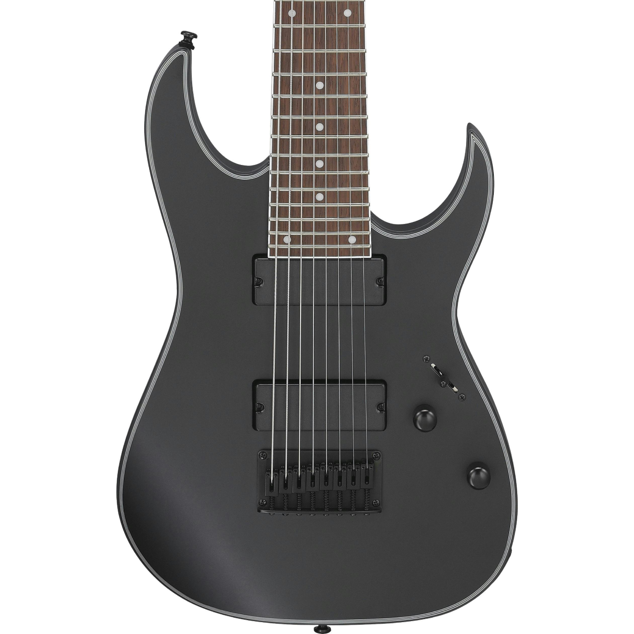 Ibanez RG8EX-BKF 8-String Black Flat Close