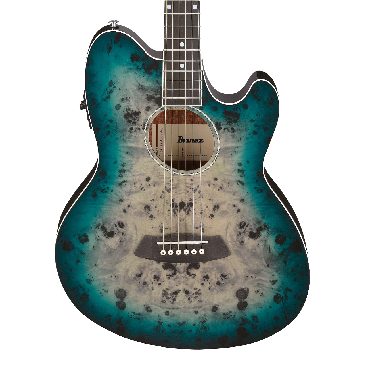 Ibanez TCY10PA-CBS Talman Cosmic Blue Starburst Close