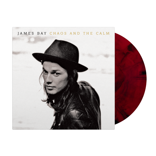 James Bay - Chaos and the Calm Vinyl record with a black and white portrait on the cover, featuring the artist James Bay.