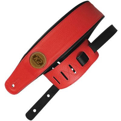 K2 Strap Garment Leather Top 3" - Red