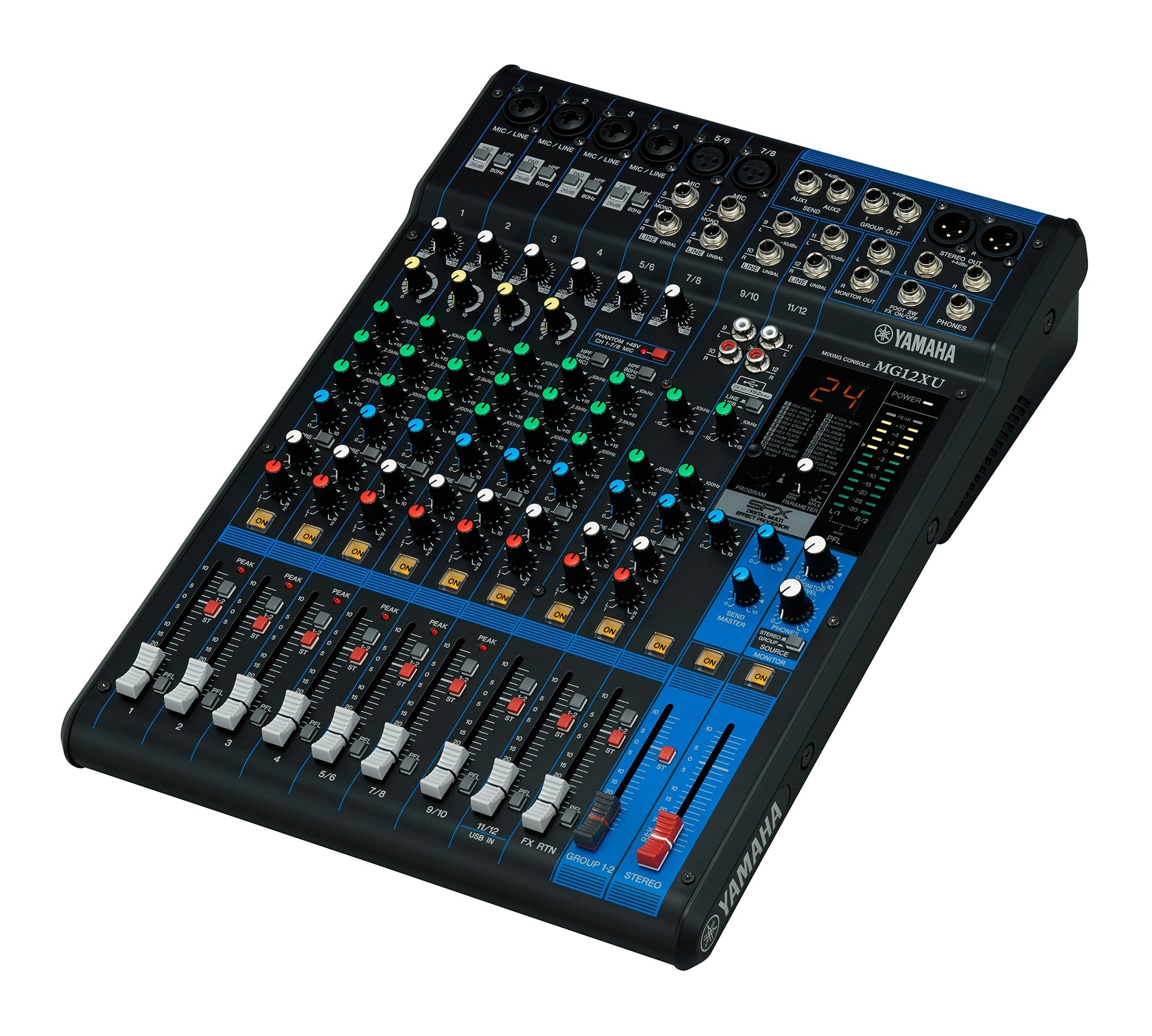 Yamaha audio mixer on a white background