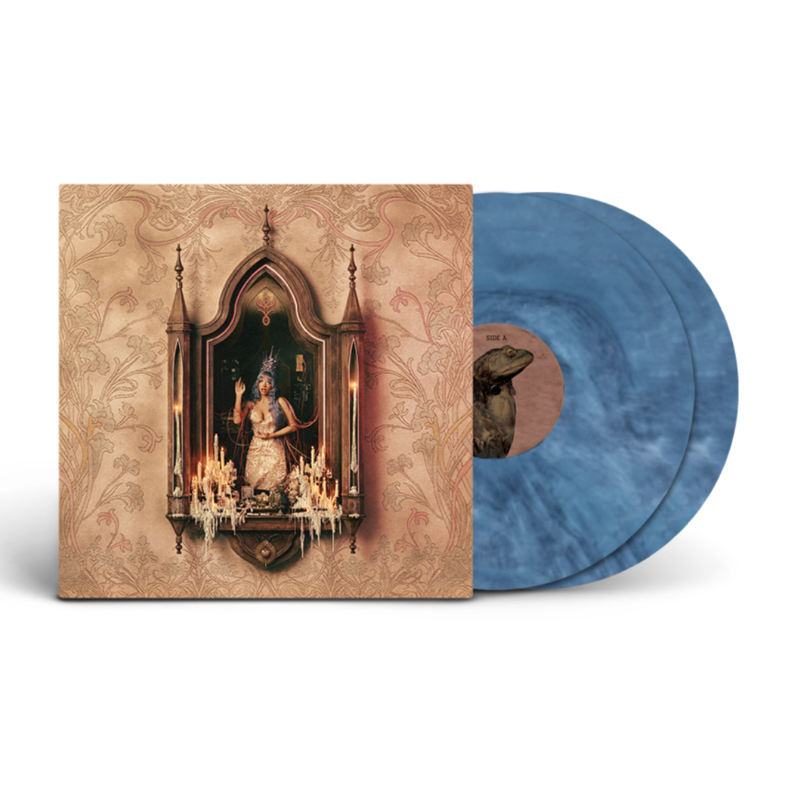 Melanie Martinez HADES record cover with blue vinyl 