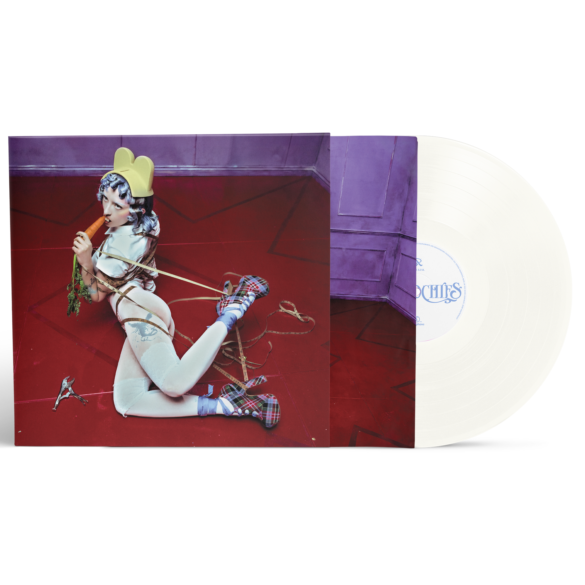 Ashnikko - Smoochies Vinyl record with a colorful cover featuring a person in a dynamic pose on a white background.