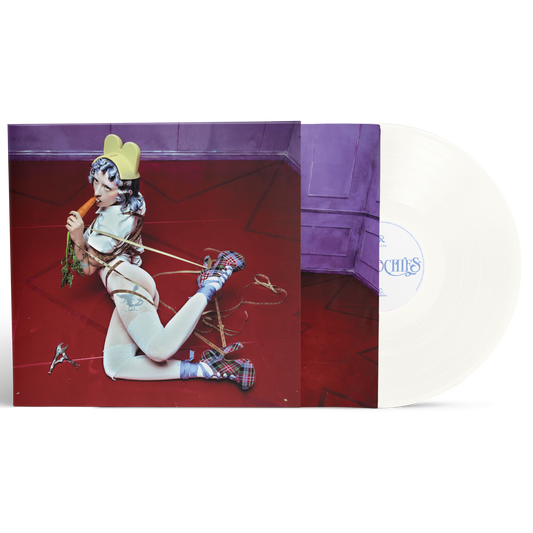 Ashnikko - Smoochies Vinyl record with a colorful cover featuring a person in a dynamic pose on a white background.