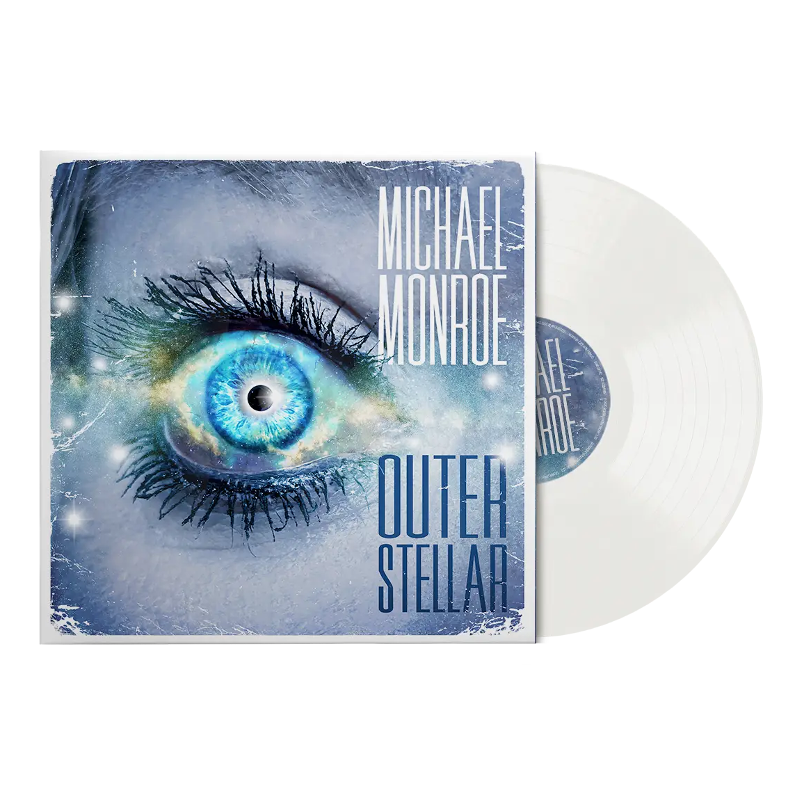 Michael Monroe Vinyl record with a cover featuring an eye design and the text 'Michael Monroe Outer Stellar'.