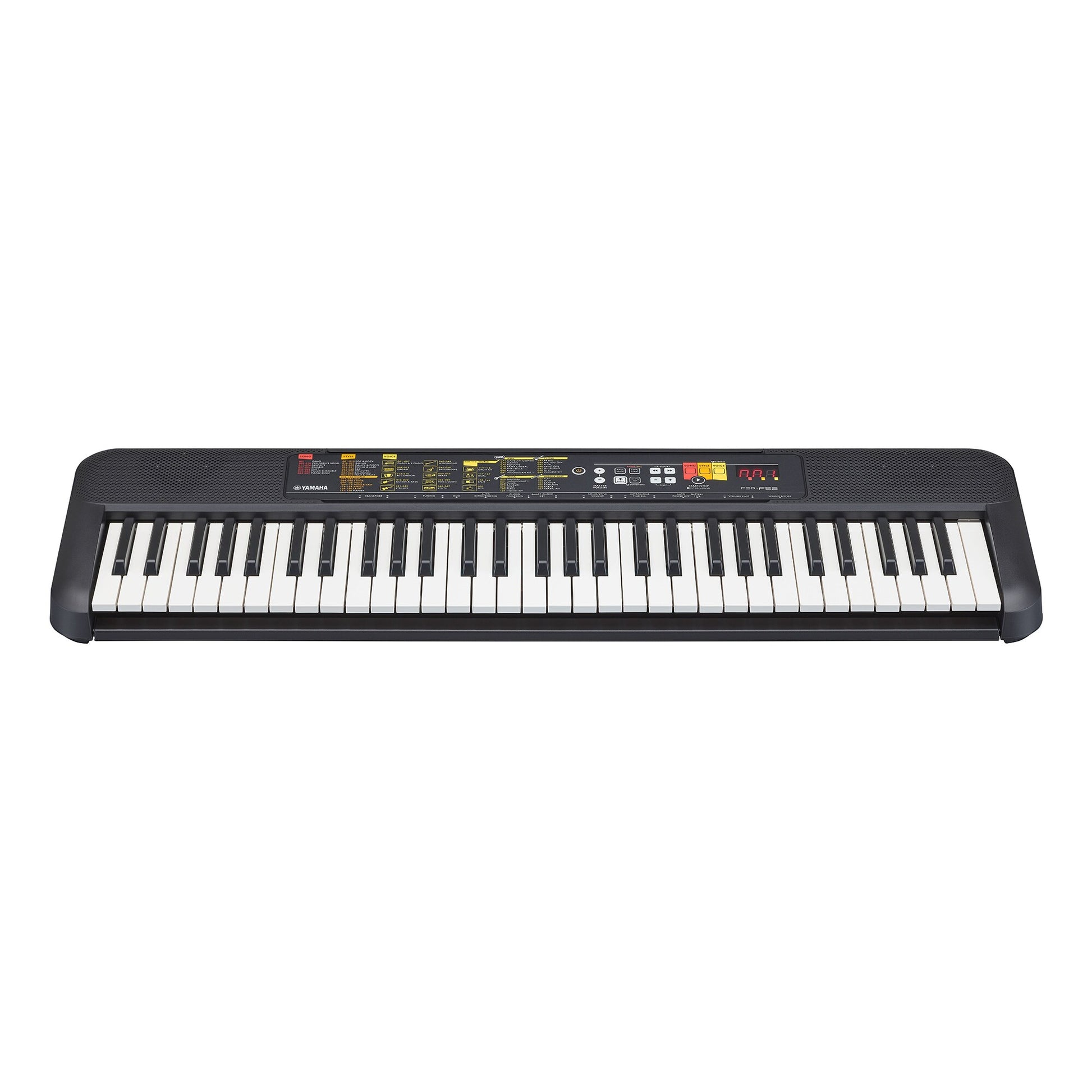 Yamaha PSR-F52 Benzak Denim Developers logo on a white background