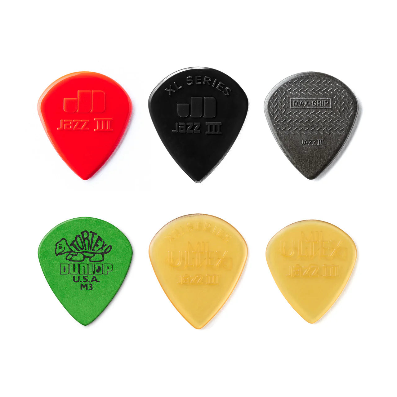 Dunlop Jazz III Variety Player Pack - 6 Picks Open