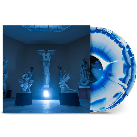 Perturbator - Age Of Aquarius Vinyl record with artistic cover featuring statues in a blue-toned room