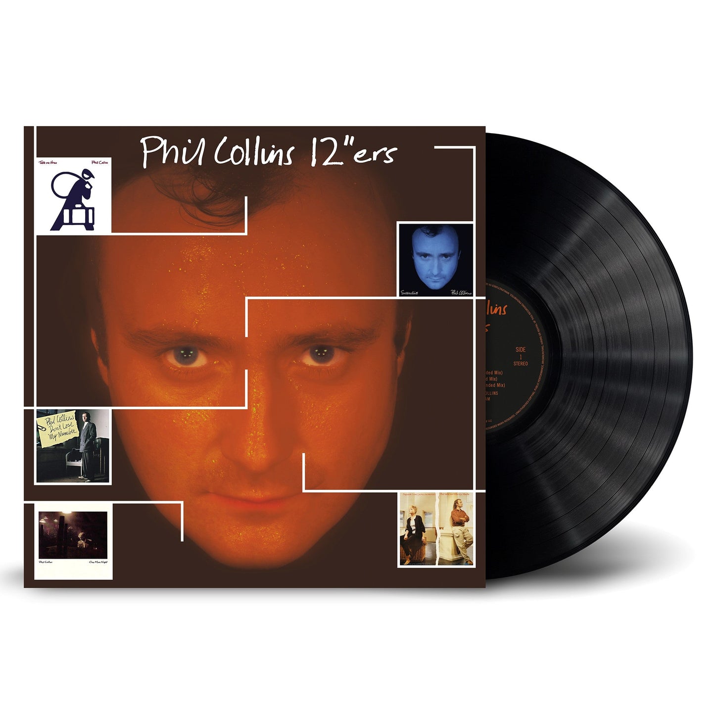 Phil Collins - 12"ers Vinyl record with a cover featuring a collage of images and text 'Phil Collins 12"ers' on a white background.