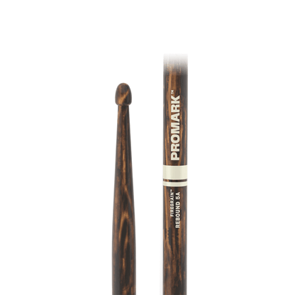 ProMark Rebound 5A FireGrain Hickory Drumstick - Acorn Wood Tip Close