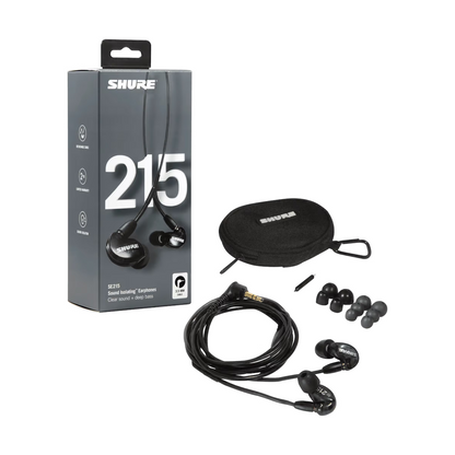 Shure SE215-K-EFS Professional Sound Isolating Earphones - Black